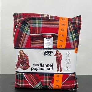 Land’s End Red Flannel Pajama Set NWT | Women’s XXL